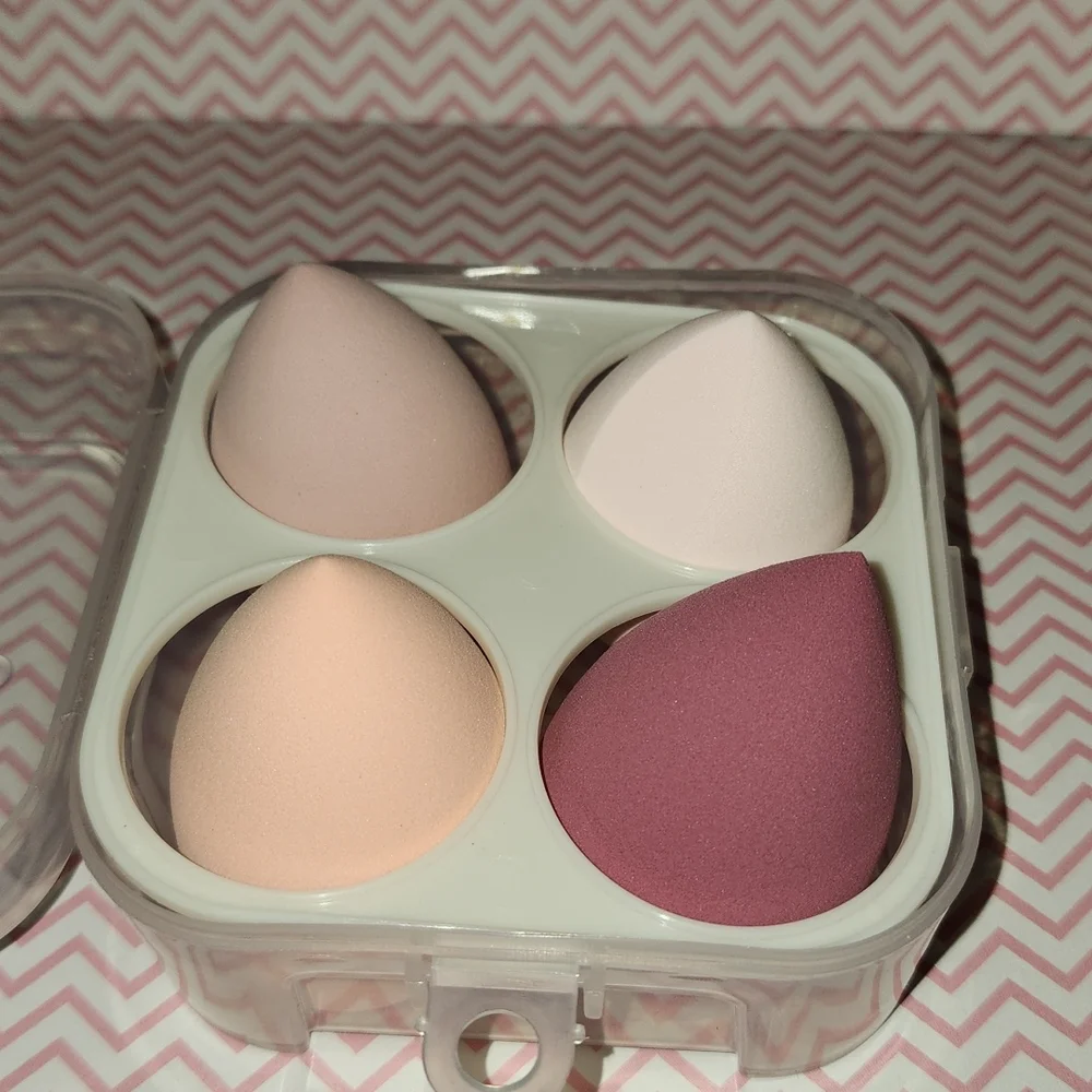 Brand new 4 pc water drop cosmetic Egg, Beauty sponge,sponge puff make u…